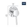 Grohe 29104001 Concetto 1-Handle Diverter Trim Kit in Starlight Chrome (Valve Sold Separately) view 3