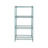 Nexel Poly-Green Adjustable Wire Shelving Unit, 4 Tier, Heavy Duty Commerical Storage Organizer Wire Rack, 24" x 36" x 74", Green view 2