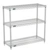 Nexel 798789 (3) Shelf Media Stand Silver Epoxy, 36 x 14 view 1