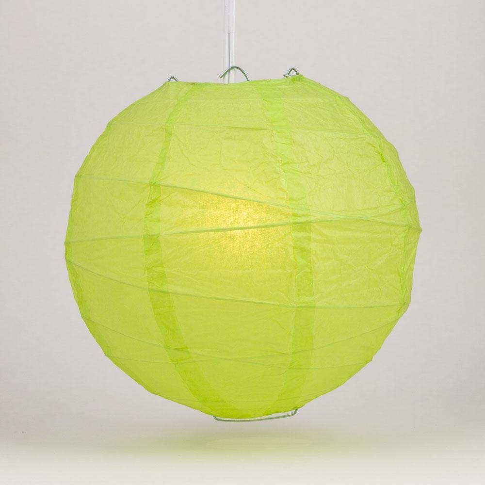 PaperLanternStore.com 16 Inch Light Lime Irregular Paper Lantern (10 PACK)