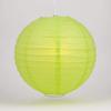 Quasimoon PaperLanternStore.com 16 Inch Light Lime Even Ribbing Round Paper Lantern (10 Pack) view 1