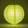 Quasimoon PaperLanternStore.com 16 Inch Light Lime Even Ribbing Round Paper Lantern (10 Pack) view 2