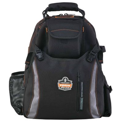 Ergodyne Arsenal 5843 Tool Backpack Dual Compartments,Black,Regular