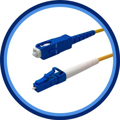 PacSatSales - Fiber Optic Patch Cable - Single Mode - SIMPLEX - OS1-9/125um (10M, LC to SC)