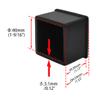 Flyshop Non-Slip Thick Rubber Leg Tips Floor Protectors Square Chair Leg Caps, 20pcs, Black, 40 mm x 40 mm, 1-9/16" x 1-9/16" view 2