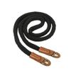 MINI GAGA Vintage Handmade Cotton Leather Rope Camera Neck Strap for Micro Single and DSLR Camera Long Black view 3