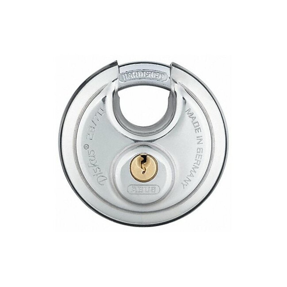 ABUS 28/70 Diskus Hardened Steel Padlock Keyed Alike, Pack of 2