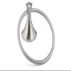 Richelieu | Palermo 7 3/16-inch Bathroom Towel Ring, Brushed Nickel view 1