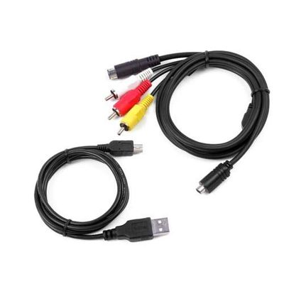 AV A/V TV Video Audio + USB Cable/Cord for Sony Camcorder Handycam HDR-XR520/v/e
