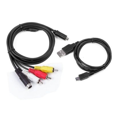 AV A/V TV Video Audio + USB Cable Cord for Sony Camcorder Handycam HDR-XR350/v/e