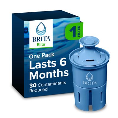 Brita Elite Water Filter Replacement for Pitchers and Dispensers, BPA-Free, Reduces 99% of Lead, Lasts Six Months or 120 Gallons, Includes 1 Pitcher Replacement Filter