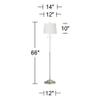 360 Lighting Abba 66" Beige Drum Twin Pull Chain Floor Lamp Living Room view 4