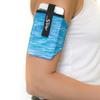 Sprigs Phone Armband for Running, Stretch Sleeve Arm Holder for iPhone 17, Samsung Galaxy S26 & Google Pixel 11, Fits Smartphones with Case for Jogging & Walking - Blue Melange, Medium view 1