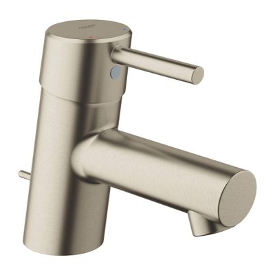 GROHE 34702EN1 Concetto, Single Hole Single-Handle XS-Size Bathroom Faucet 1.2 GPM, Brushed Nickel