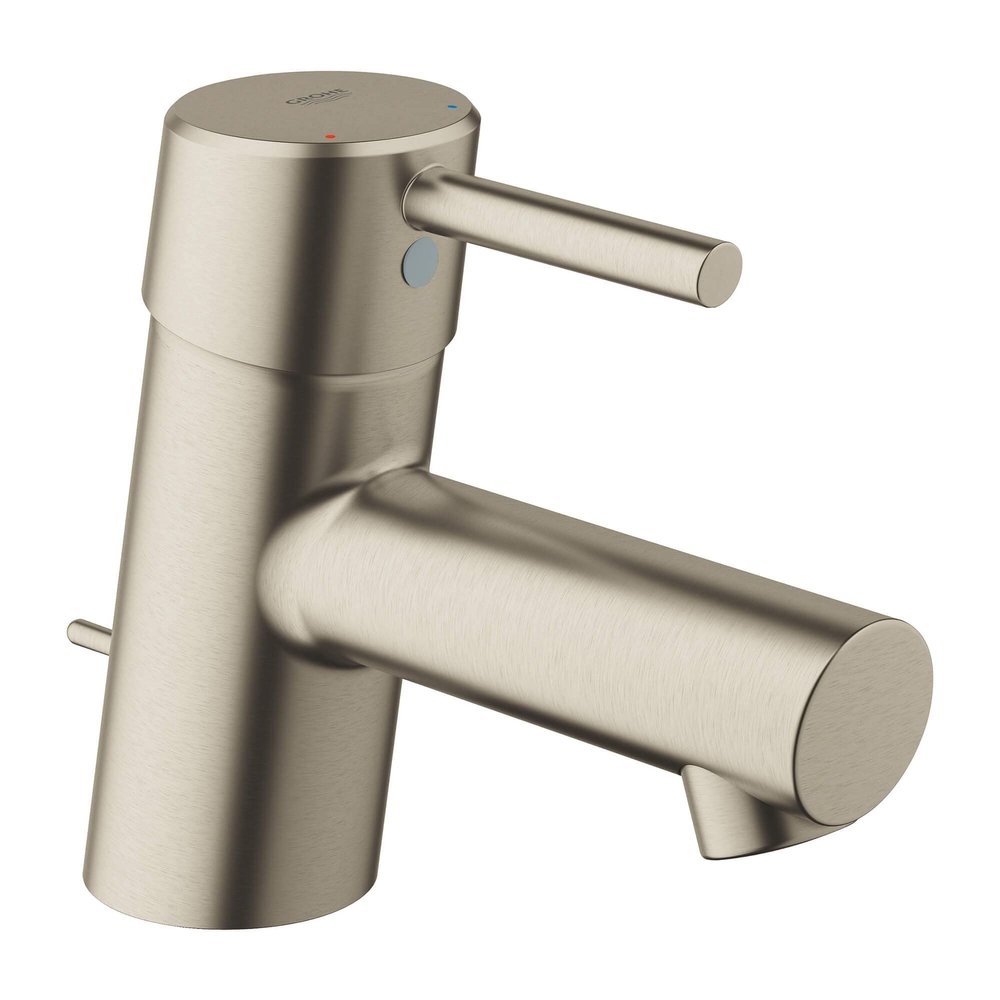 GROHE 34702EN1 Concetto, Single Hole Single-Handle XS-Size Bathroom Faucet 1.2 GPM, Brushed Nickel