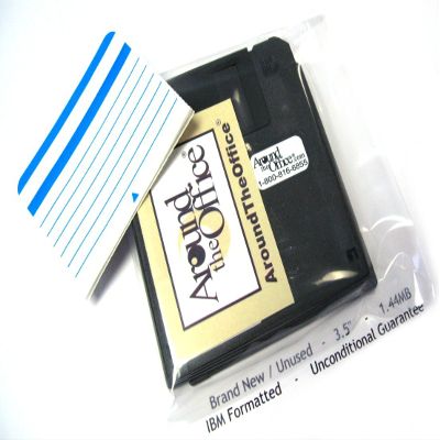 Around The Office Premium Pack of 5 Floppy Diskettes 1.44 3.5-Inch DS-HD IBM PC Formatted with Unconditional Guarantee