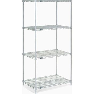 Nexel Wire Shelving, Poly-Z-Brite, 36" W x 18" D x 54" H