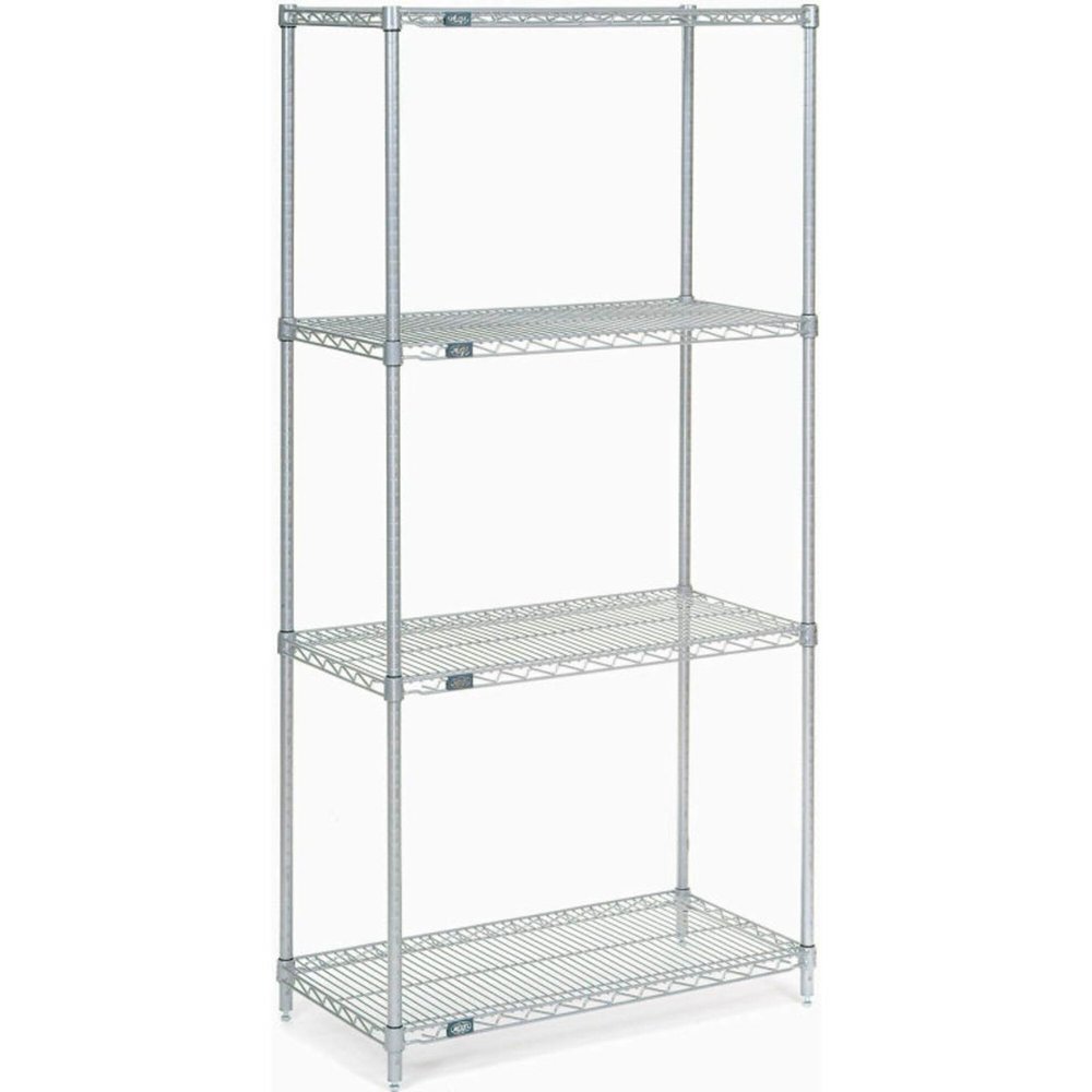 Nexel Wire Shelving, Poly-Z-Brite, 36" W x 21" D x 86" H