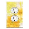 Graphics Wallplates - Yellow Flowers - Duplex Outlet Wall Plate Cover view 1