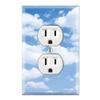 Graphics Wallplates - Clouds - Duplex Outlet Wall Plate Cover view 1