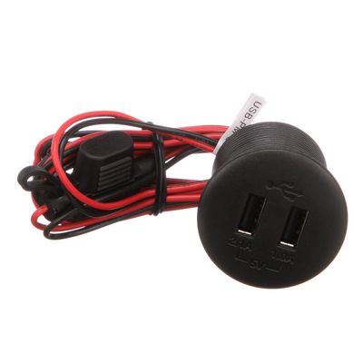 SEACHOICE USB Dual Charge Port, 12 VDC, Waterproof, Panel Mount