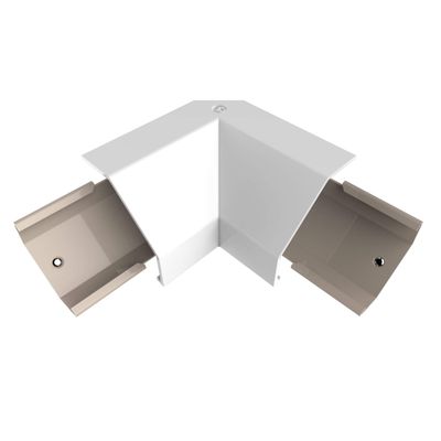 adorne Legrand Under-Cabinet Modular Track Corner Connector in White, APCCW4