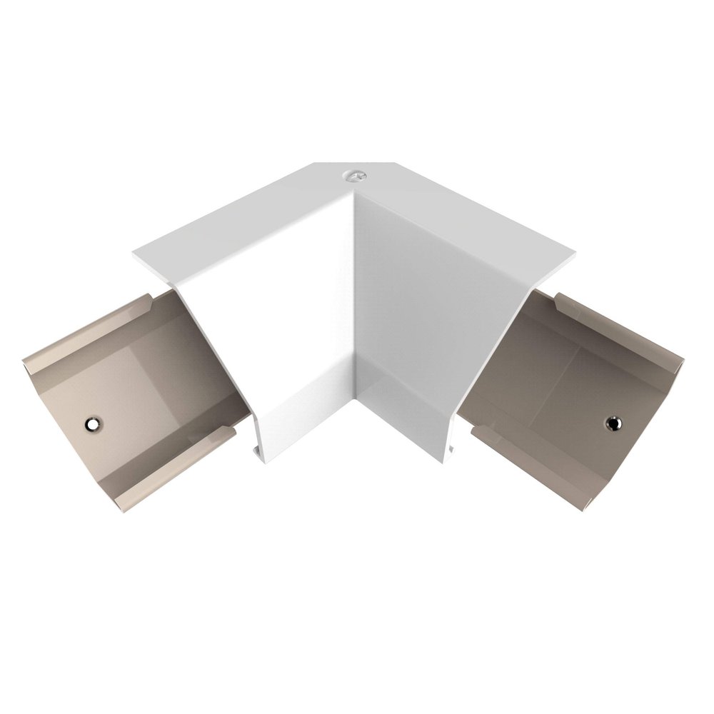 adorne Legrand Under-Cabinet Modular Track Corner Connector in White, APCCW4