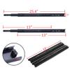 GLE2016 A Pair of Black Metal Quiet Ball Bearing Full Extension 3 Section Drawer Slide, Side Mount view 2