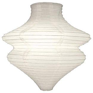 PaperLanternStore.com White Beehive Paper Lantern (10 PACK), 10.5-inch x 15-inch