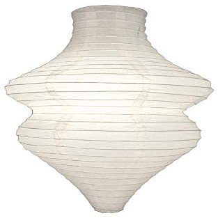 PaperLanternStore.com White Beehive Paper Lantern (10 PACK), 10.5-inch x 15-inch