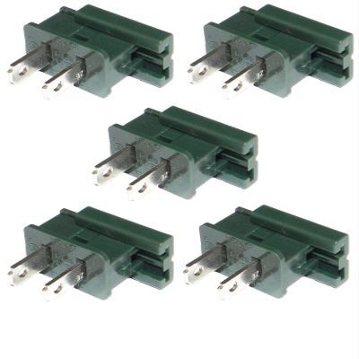 ZipPlugs.com Gilbert/Vampire/Zip - Plug/Connector/Socket - SPT1 and SPT2 (5, SPT-2 Male Green)