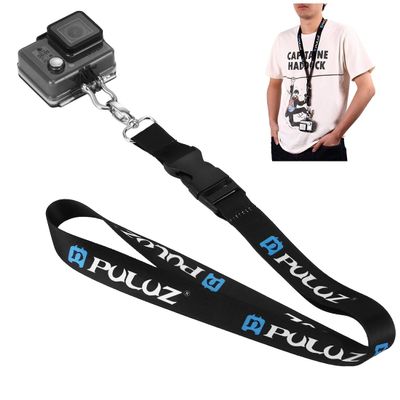 PULUZ Detachable Long Neck Chest Strap Lanyard for Gopro Hero 13/12/11/10/9/8, Insta360 X5 X4, X3, Insta 360 ace pro, Akaso, DJI Osmo Action, Xiaoyi and Other Action Cameras
