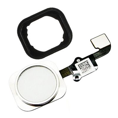 Johncase OEM Home Button Flex Ribbon Cable Assembly w/Rubber Gasket Replacement Part Compatible for iPhone 6/6 Plus (Silver)