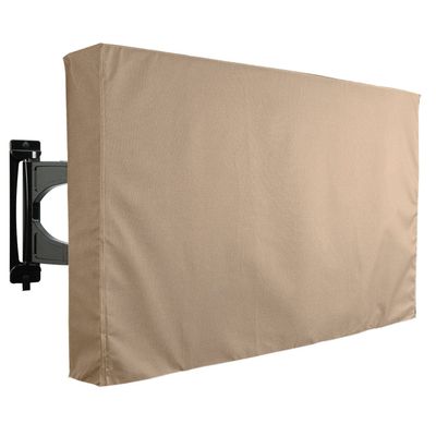 KHOMO GEAR Outdoor TV Cover Brown Universal Weatherproof Protector For 40-42 Inch TV - Fits Most Mounts & Brackets