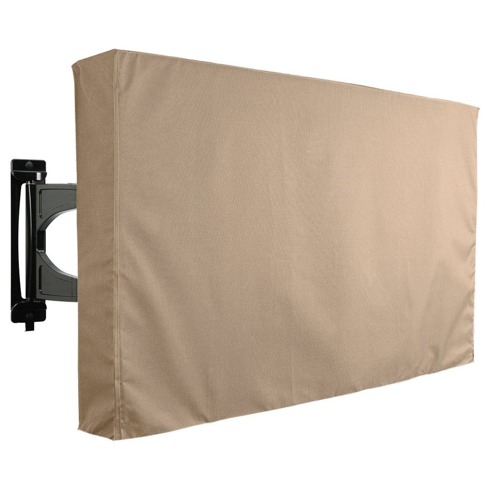 KHOMO GEAR Outdoor TV Cover Brown Universal Weatherproof Protector For 40-42 Inch TV - Fits Most Mounts & Brackets