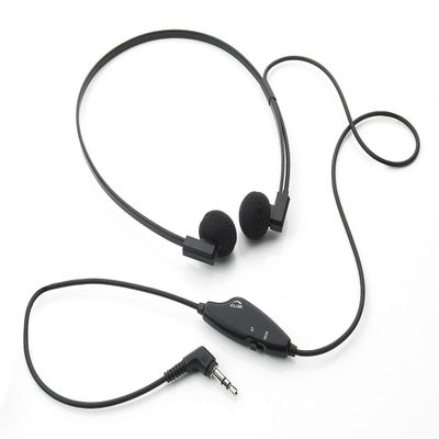Spectra SP-VC5 3.5 mm Mono/Stereo Dual Speaker Transcription Headset with Volume Control