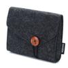 NIDOO Portable Felt Storage Bag, All-Purpose Carrying Bags, Electronics Accessories Protective Case for MacBook Power Adapter, Mouse, Cellphone, Cables, Power Bank, Portable External Hard Drive, Black view 2