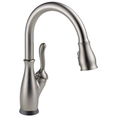 Delta Leland Brushed Nickel Touch Kitchen Faucet with Pull Down Sprayer, Traditional Single Hole Touch On Kitchen Sink Faucet, Single Handle, SpotShield Stainless 9178T-SP-DST