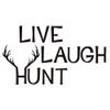 Live Laugh Hunt Vinyl Hunting Wall Decal Deer Wall Sticker Antlers Wall Decal Wall Graphic Mural Home Art Decoration Black view 3