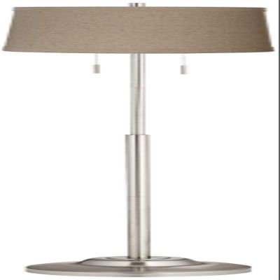 Abba 66" Tall Natural Linen Twin Pull Chain Floor Lamp Living Room