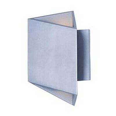 ET2 Lighting 8.5' X 7' Alumilux Outdoor Wall Sconce | Satin Aluminum Finish | Transitional Exterior Wall Lantern for Front Porches and Patios | Wet Location Rated | E41373-SA