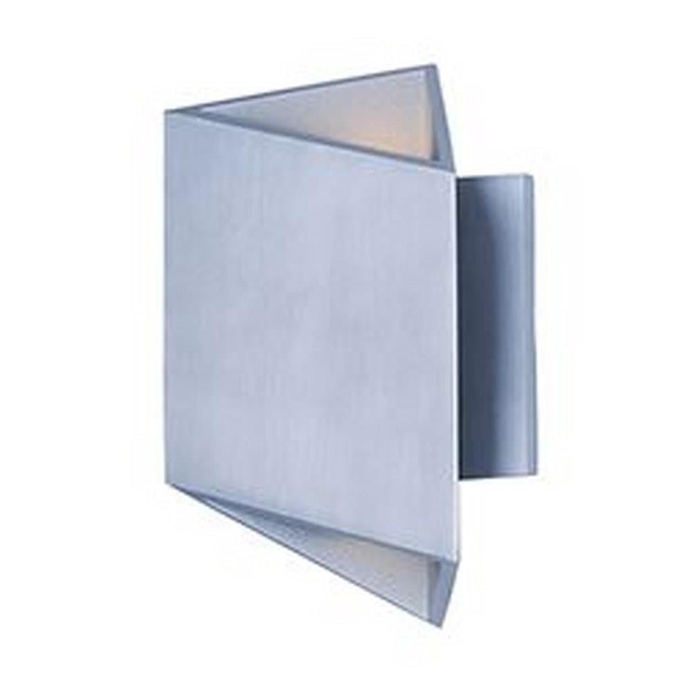 ET2 Lighting 8.5' X 7' Alumilux Outdoor Wall Sconce | Satin Aluminum Finish | Transitional Exterior Wall Lantern for Front Porches and Patios | Wet Location Rated | E41373-SA