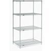 Nexel Wire Shelving, Poly-Z-Brite, 24" W x 21" D x 63" H view 3
