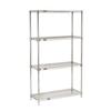 Nexel Quick Adjust Wire Shelving, Chrome, 48x14x74 view 1