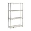 Nexel Quick Adjust Wire Shelving, Chrome, 48x14x74 view 2