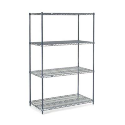 Nexelon Wire Shelving, Blue Epoxy, 60" W X 21" D X 86" H