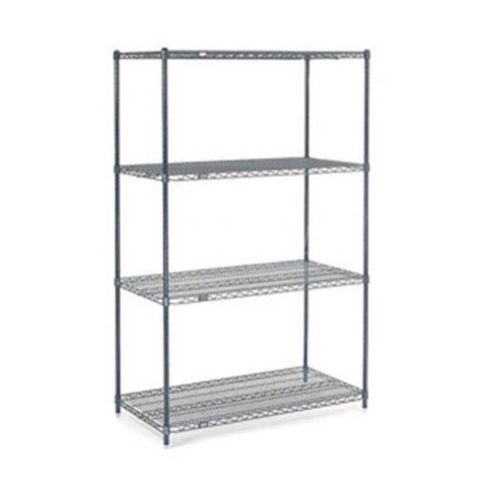 Nexelon Wire Shelving, Blue Epoxy, 60" W X 21" D X 86" H
