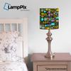 LampPix 10.00 Inch Table Lamp Shade - Solar Desk Lamp Canvas Desk Lampshade (Spider Fitting) view 2
