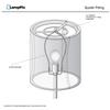 LampPix 10.00 Inch Table Lamp Shade - Precious Zephyr Canvas Desk Lampshade (Spider Fitting) view 3