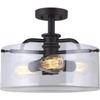 Canarm Albany 3 Light Semi Flush with Clear Glass - Oil Rubbed Bronze view 1
